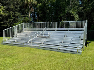 8-row Mobile Bleachers with Bench